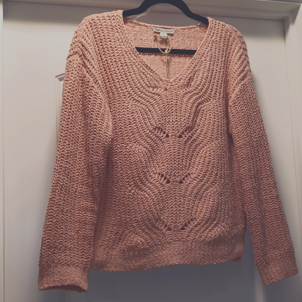 NWT Rose Gold Oversized Sweater
